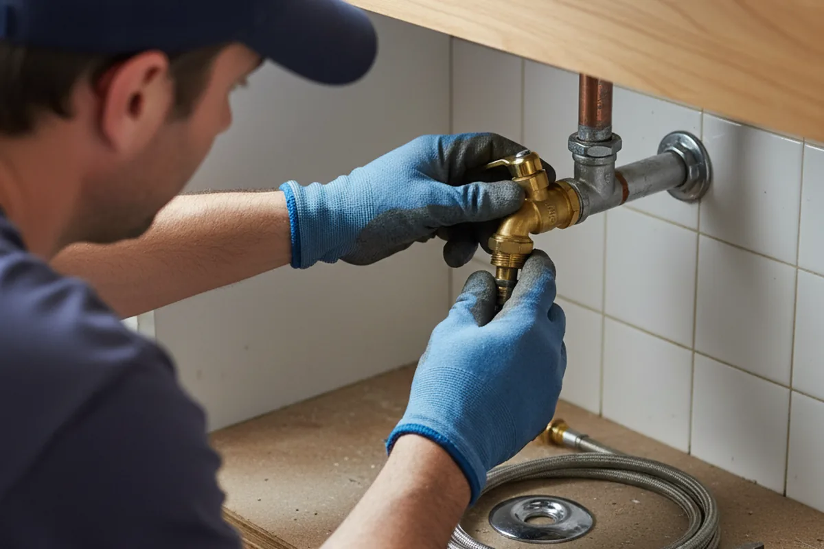 Shutoff valve and fitting work during Emergency Plumbing in Milton